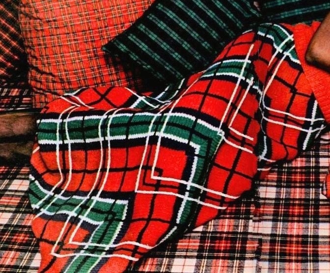 Vintage Knitting Pattern Womens Turtleneck Halter Top and Plaid Maxi Skirt PDF Instant Digital Download Retro 1977 4 Ply