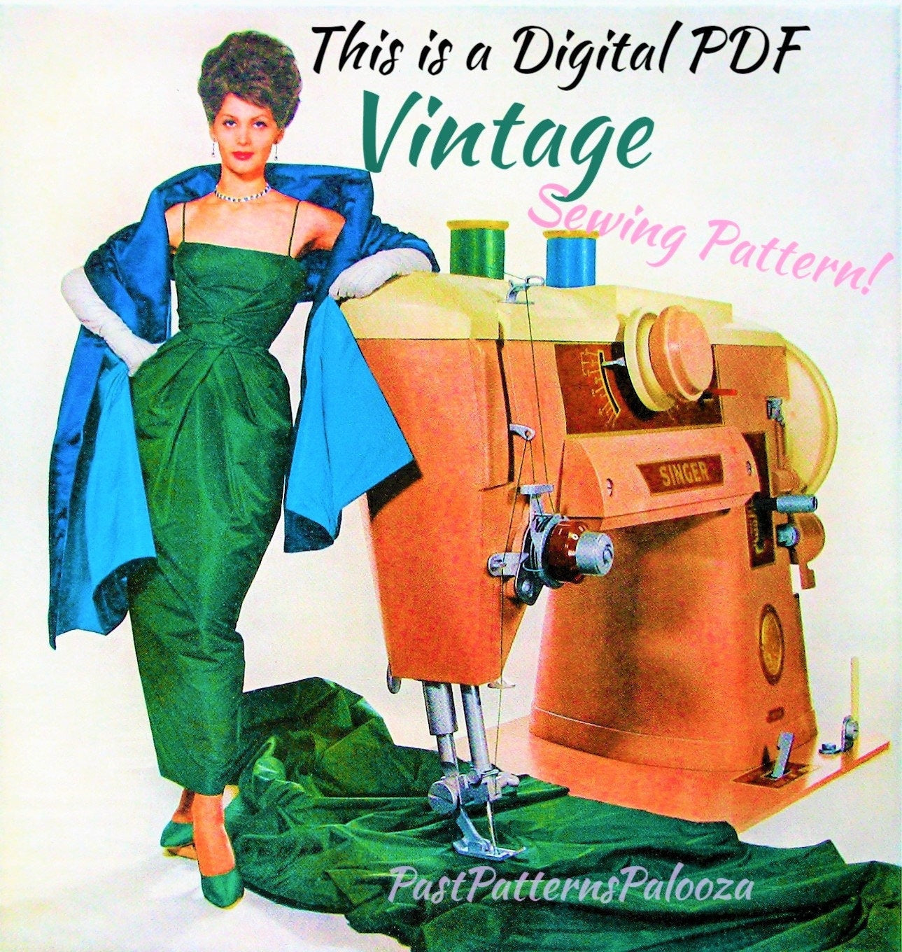 Vintage Sewing Pattern Womens Scalloped Gored Maxi Skirt PDF Instant Digital Download Retro Flared 70s Skirt Boho Hippie Gypsy Chic 1975