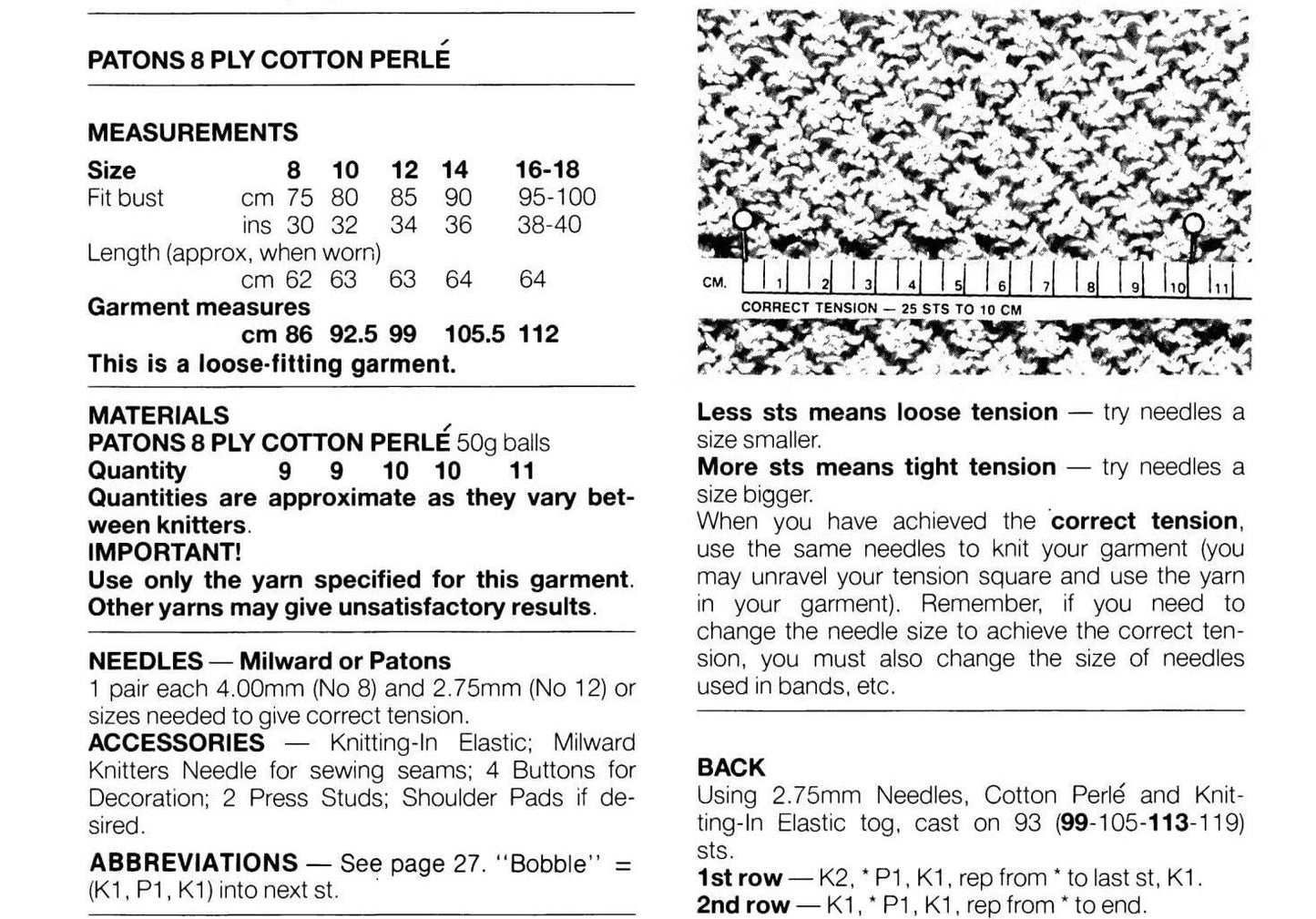 Vintage Knitting Pattern Womens Bobble Stitch Crossover Summer Top PDF Instant Digital Download Loose Knit Lacy Openwork Cotton 8 Ply