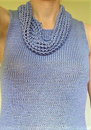 Vintage Knitting Pattern Womens Knit Summer Cowl Tee Top Sweater PDF Instant Digital Download Short Sleeved & Sleeveless 10 Ply