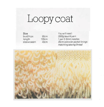 Vintage Knitting Pattern Womens Long Loopy Maxi Coat PDF Instant Digital Download Retro Loop Stitch Boucle Yarn 12 Ply