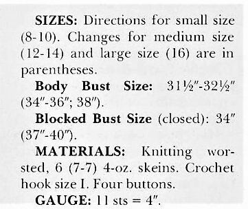 Vintage Crochet Pattern Womens Classic Shawl Collared Cardigan Sweater Jacket PDF Instant Digital Download 10 Ply S M L
