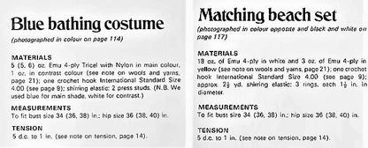 Vintage Crochet Pattern Boho Bikini & Monokini PDF Instant Digital Download Retro 1970s Cut Out Bathing Suit Egyptian Rings 4 Ply