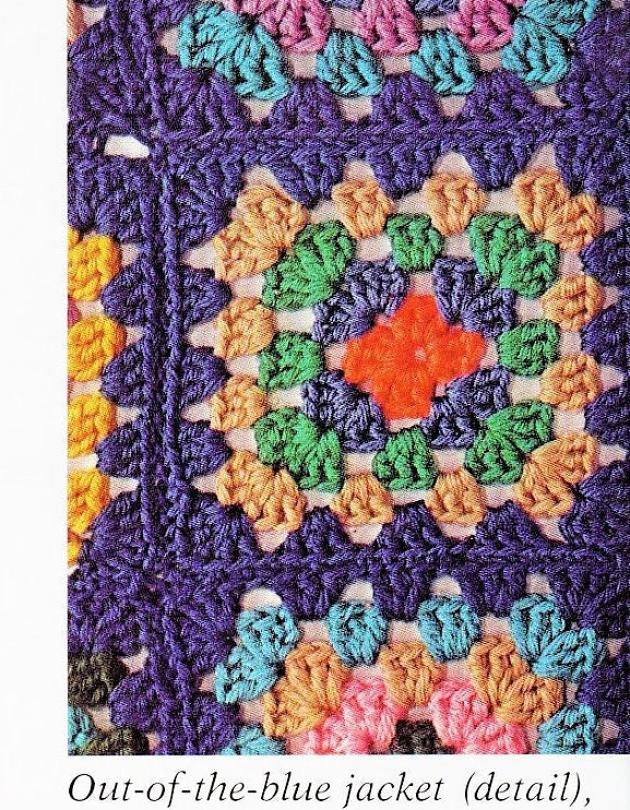 Vintage Crochet Pattern Womens Classic Granny Square Sweater Jacket Patchwork Cardigan Top PDF Instant Digital Download Quick Easy 10 Ply