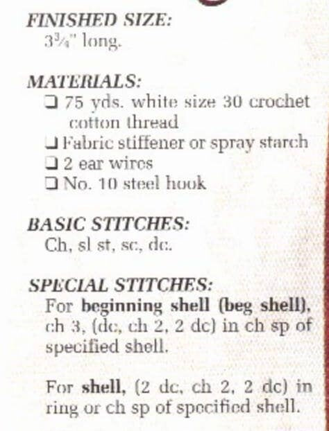 Vintage Crochet Pattern 4" Pretty Pineapple Lace Earrings PDF Instant Digital Download Crocheted Dangle Jewelry Easy Beginners