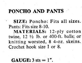 Vintage Crochet Pattern Womens Lacy Poncho and Pants Outfit Set PDF Instant Digital Download 1970s Bohemian Boho Hippie Chic 12 Ply