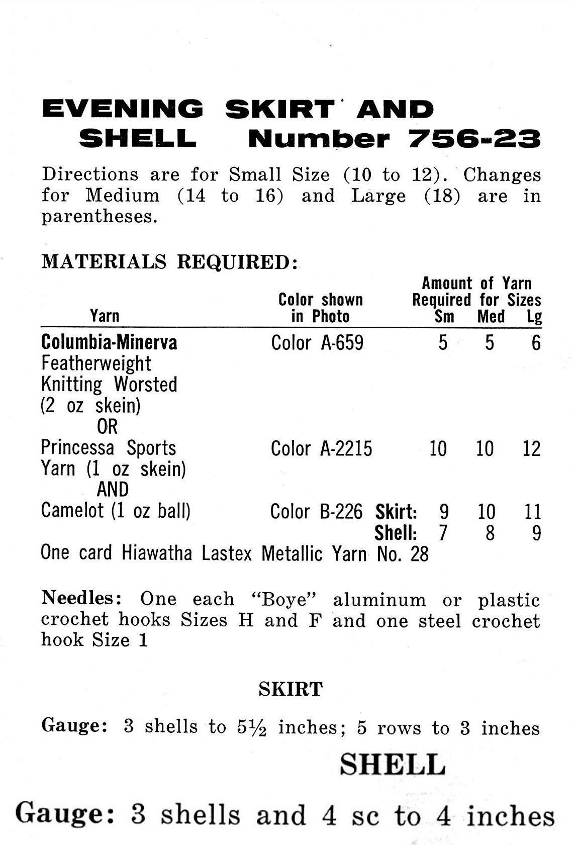 Vintage Crochet Pattern Womens Shell Stitch Maxi Skirt & Evening Top Set PDF Instant Digital Download 5 Ply or 10 Ply Metallic Yarn