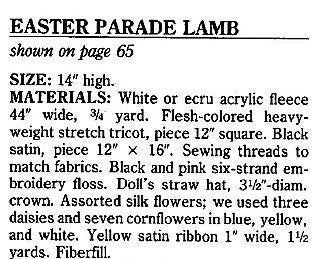 Vintage Sewing Pattern 14" Plush Fleece Country Easter Lamb Soft Sculpture Toy PDF Instant Digital Download Sewn Soft Spring Lamb Sheep