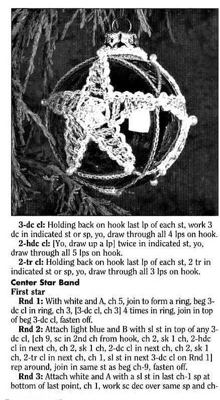 Vintage Crochet Pattern Lacy Christmas Ball Ornament Slipcovers PDF Instant Digital Download Tree Ball Holders Covers 10 Designs