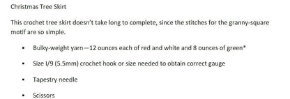 Vintage Crochet Pattern Quick Easy Granny Square Christmas Tree Skirt 36" PDF Instant Digital Download Bulky 12 Ply