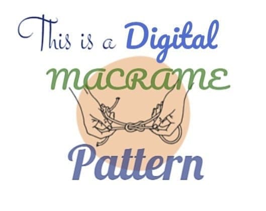 Vintage Macrame Pattern Large Boho Wall Hanging Curtain 4 Foot PDF Instant Download Retro 1970s Hippie Wall Art Gold Rust Green
