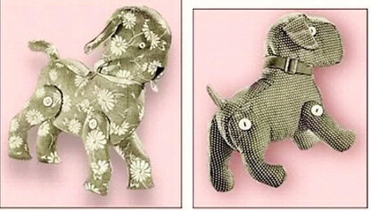 Vintage Sewing Patterns Scottie Dog and Lamb Cotton Fabric Soft Sculpture Toys PDF Instant Digital Download Plush Jointed Stuffed Animals