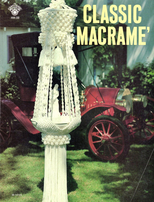 Vintage Classic Macrame Book Retro 1970s Macrame Patterns PDF Instant Download Plant Hangers Lampshades Fountain Bird Cage How Instructions