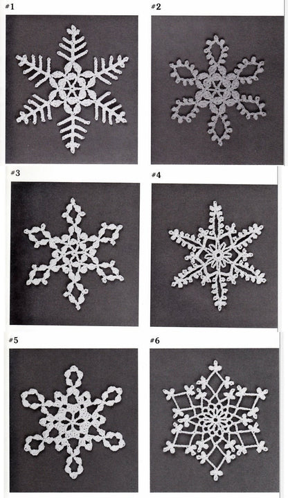 Vintage Crochet Pattern White Lace Snowflakes 3-D Victorian Christmas Ornaments PDF Instant Digital Download 14 Three Dimensional Designs