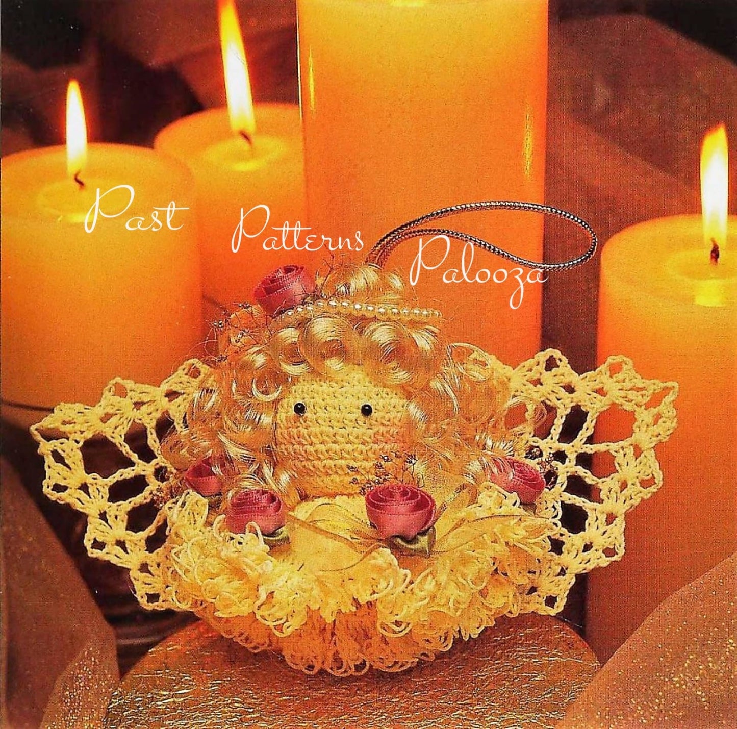 Vintage Crochet Pattern 5" Pretty Lace Christmas Angel Head Ornament PDF Instant Digital Download Victorian Tree Trim Cotton Thread