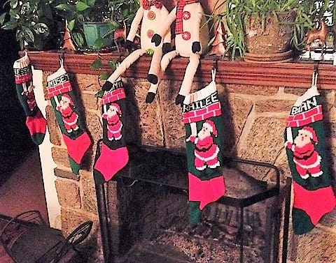 Vintage Fleisher Santa Christmas Stocking Knitting Pattern PDF Instant Digital Download Nostalgic Hanging Stocking Fireplace Retro Sock 1955