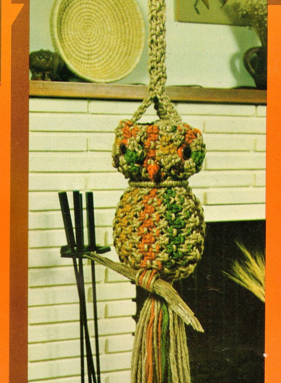 Vintage 1978 How To Make A Macrame Owl Patterns Book PDF Instant Digital Download 13 Projects Retro Owls Instructional Knotwork