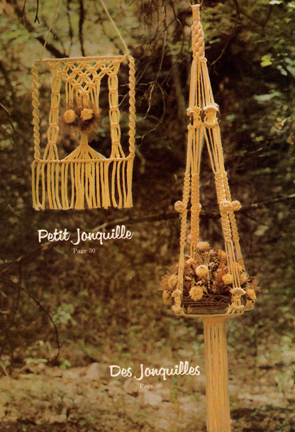 Vintage Macrame Elegance V Patterns Book PDF Instant Digital Download 20 Projects 1970s Wall Art Pot Hangers Plant Holders Knotwork