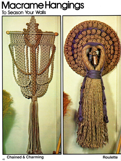 Vintage Macrame For All Seasons Vol III Pattern Book PDF Instant Digital Download 55 Retro Projects 70s Boho Hangings Pot Holders Belts