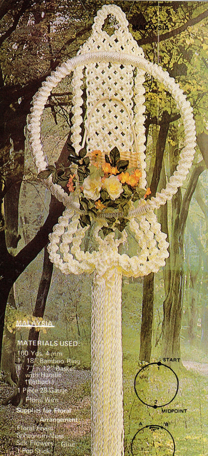 Vintage Macrame Pattern Macrame Premiere Vol 1 Classics PDF Instant Digital Download Star Designs Hanging Tables Bird Cage Retro Knotwork