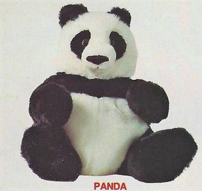 Vintage Sewing Pattern 16" Plush Panda Bear Toy PDF Instant Digital Download Sewn Soft Faux Fur Fabric Teddy Bear