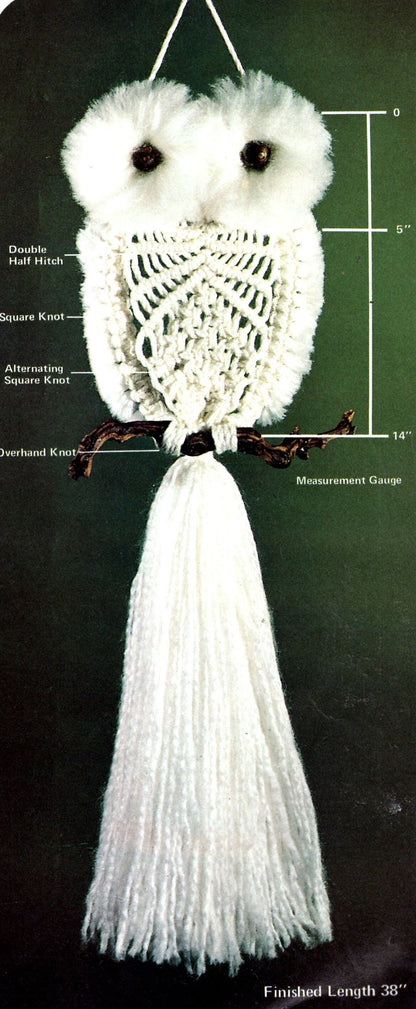 Vintage Easily Done Macrame Using New Fibers Patterns Book Retro 1970s PDF Instant Download Plant Hangers Owl Hangings How To Instructions