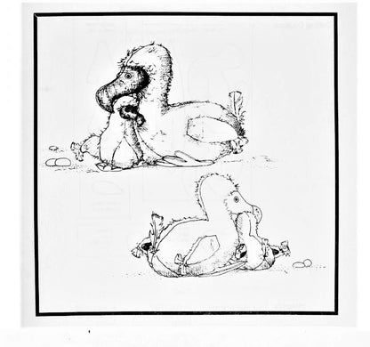 Vintage Sewing Pattern Dodo Bird Family Mama and Baby Faux Fur Fabric Soft Sculpture Plush Toys PDF Instant Digital Download