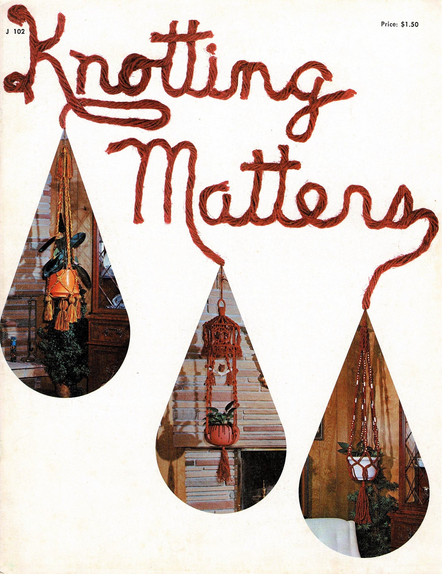 Vintage Macrame Patterns Knotting Matters Retro 1970s PDF Instant Digital Download Plant Pot Holders Wall Hangings Curtain 16 Projects