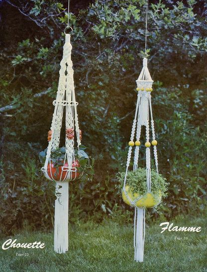 Vintage Macrame Elegance VII Patterns Book Printable PDF Instant Digital Download 17 Knotwork Projects ALL Pot Plant Hangers Holders