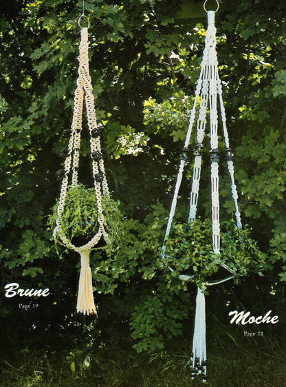 Vintage Macrame Elegance VII Patterns Book Printable PDF Instant Digital Download 17 Knotwork Projects ALL Pot Plant Hangers Holders