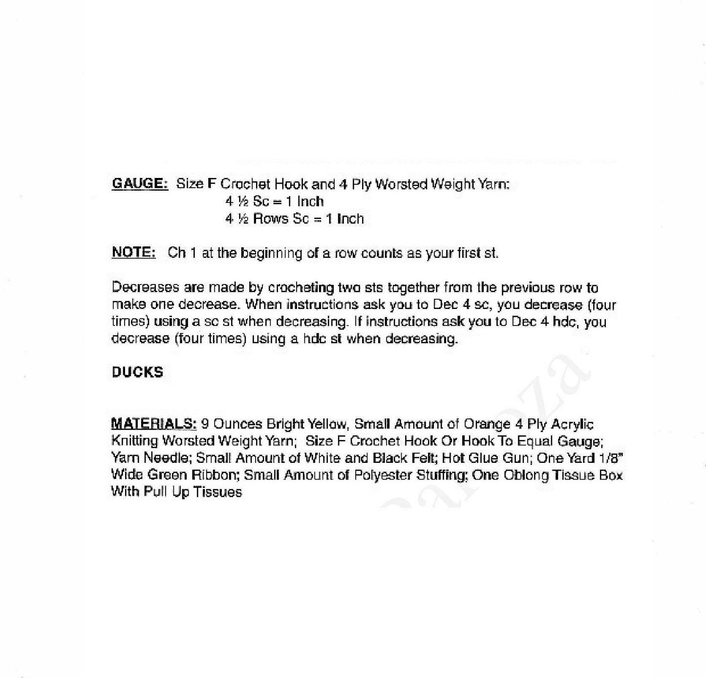 Vintage Crochet Pattern Yellow Rubber Duckie Ducks Bathroom Set PDF Instant Digital Download Tissue Box Topper Toilet Roll Holder Soap Cover