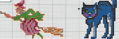 Vintage Cross Stitch Patterns Mini Halloween Ornament Pillows PDF Instant Digital Download Witch Black Cat Owl Embroidery 6" x 8"