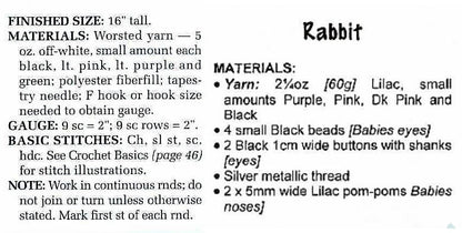 Vintage Crochet Pattern 7" Mama & Babies Animal Amigurumi PDF Instant Digital Download Hugging Soft Toys Pig Cat Frog Bunny Bear DK 5 Ply