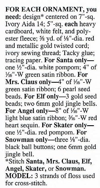 Vintage Cross Stitch Pattern Star Shaped 6" Classic Christmas Character Ornaments PDF Instant Digital Download Santa Snowman Angel Tree Trim