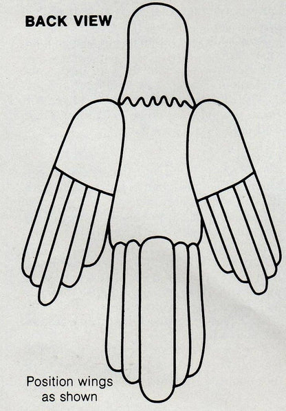 Vintage Crochet Pattern 15" Bald Eagle Bird Soft Toy Doll PDF Instant Digital Download Plush Amigurumi Stuffed American Eagle 4 Ply