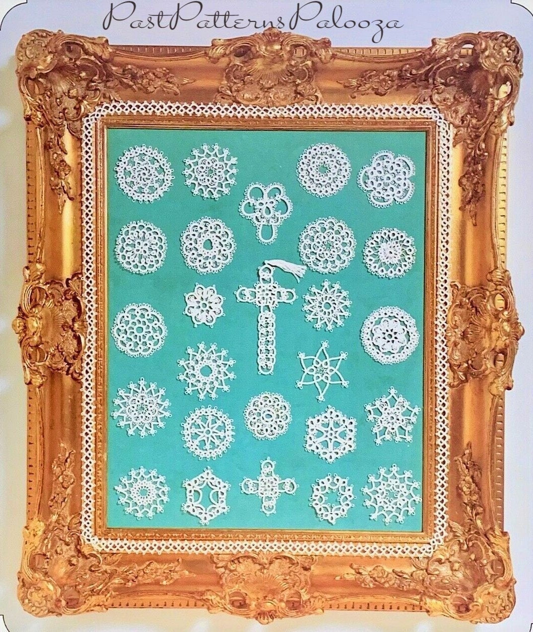 Vintage Tatting Patterns For Beginners Pattern Christmas Snowflakes Crosses Edging PDF Instant Digital Download Crochet Cotton Lace