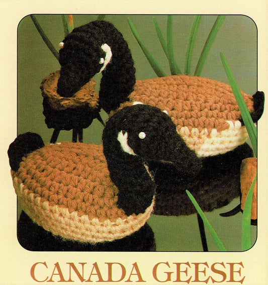 Vintage Crochet Pattern 6" Canada Goose Soap Holders or Soft Toys PDF Instant Digital Download Geese Bird Amigurumi 4 Ply
