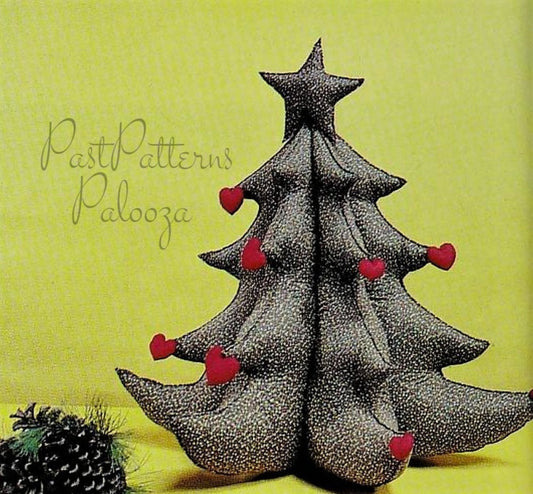 Vintage Sewing Pattern Large 32" Calico Christmas Tree Soft Sculpture Centerpiece PDF Instant Digital Download Plush Holiday Table Decor E1