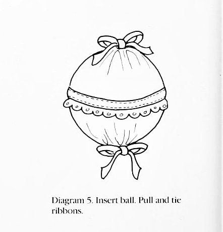 Vintage Sewing Pattern 3" Pretty Calico Balls Country Christmas Tree Ornaments PDF Instant Digital Download Fabric & Lace Quick Easy