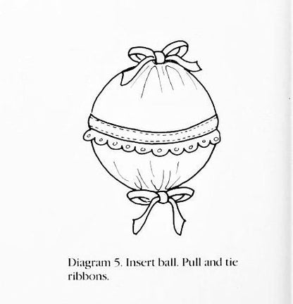 Vintage Sewing Pattern 3" Pretty Calico Balls Country Christmas Tree Ornaments PDF Instant Digital Download Fabric & Lace Quick Easy