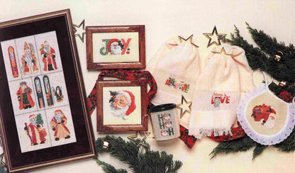 Vintage Cross Stitch Patterns Santa Claus Father Christmas St. Nick Motifs PDF Instant Digital Download Holiday Embroidery Needlepoint