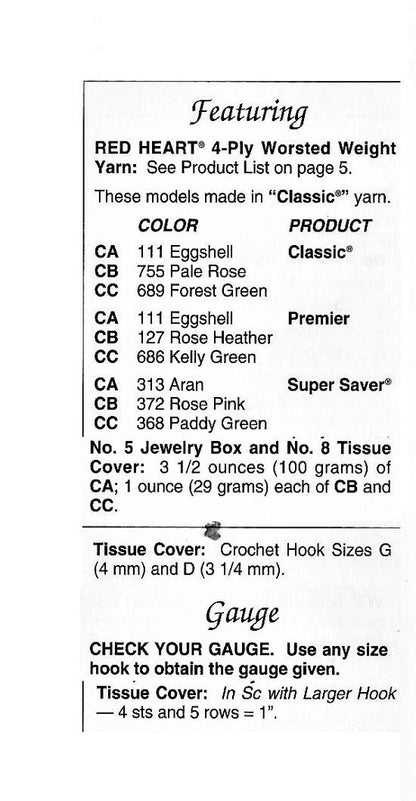 Vintage Crochet Pattern Victorian Rose Tissue Box Cover Topper PDF Instant Digital Download Lace Ribbon Flower Motif 4 Ply