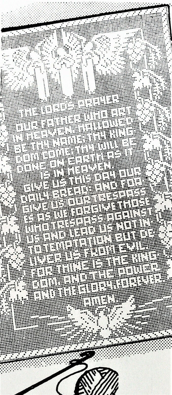 Vintage Filet Crochet Pattern The Lords Prayer Panel or Wall Hanging PDF Instant Digital Download Our Father Prayer Heavenly Angels