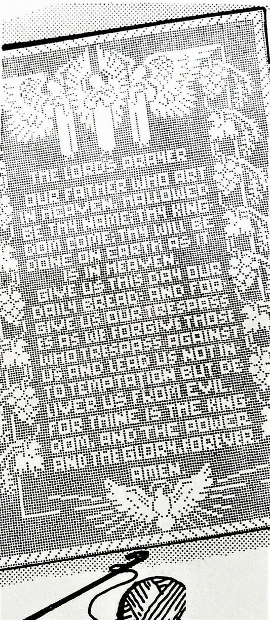 Vintage Filet Crochet Pattern The Lords Prayer Panel or Wall Hanging PDF Instant Digital Download Our Father Prayer Heavenly Angels