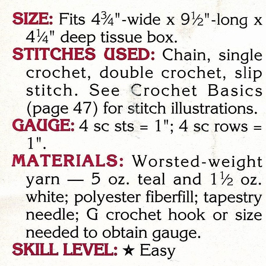 Vintage Crochet Tissue Box Cover Pattern Sofa Couch PDF Instant Digital Download Novelty Tissue Topper Holder in 4-Ply 10"