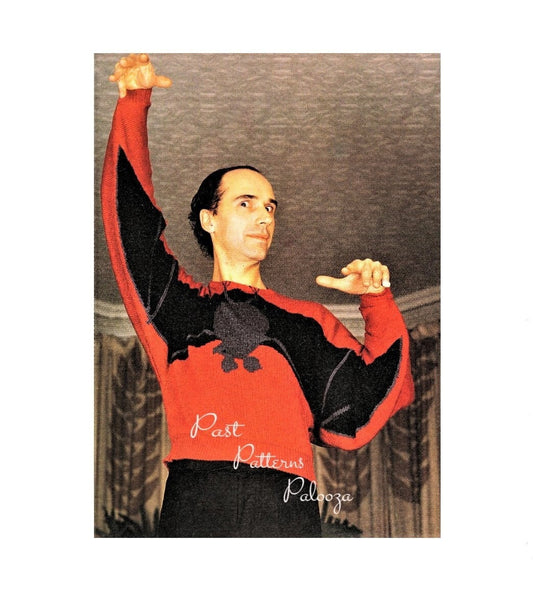 Vintage Knitting Pattern Bat Sweater PDF Instant Digital Download Womens Mens Adult Dolman Jumper 4 Ply