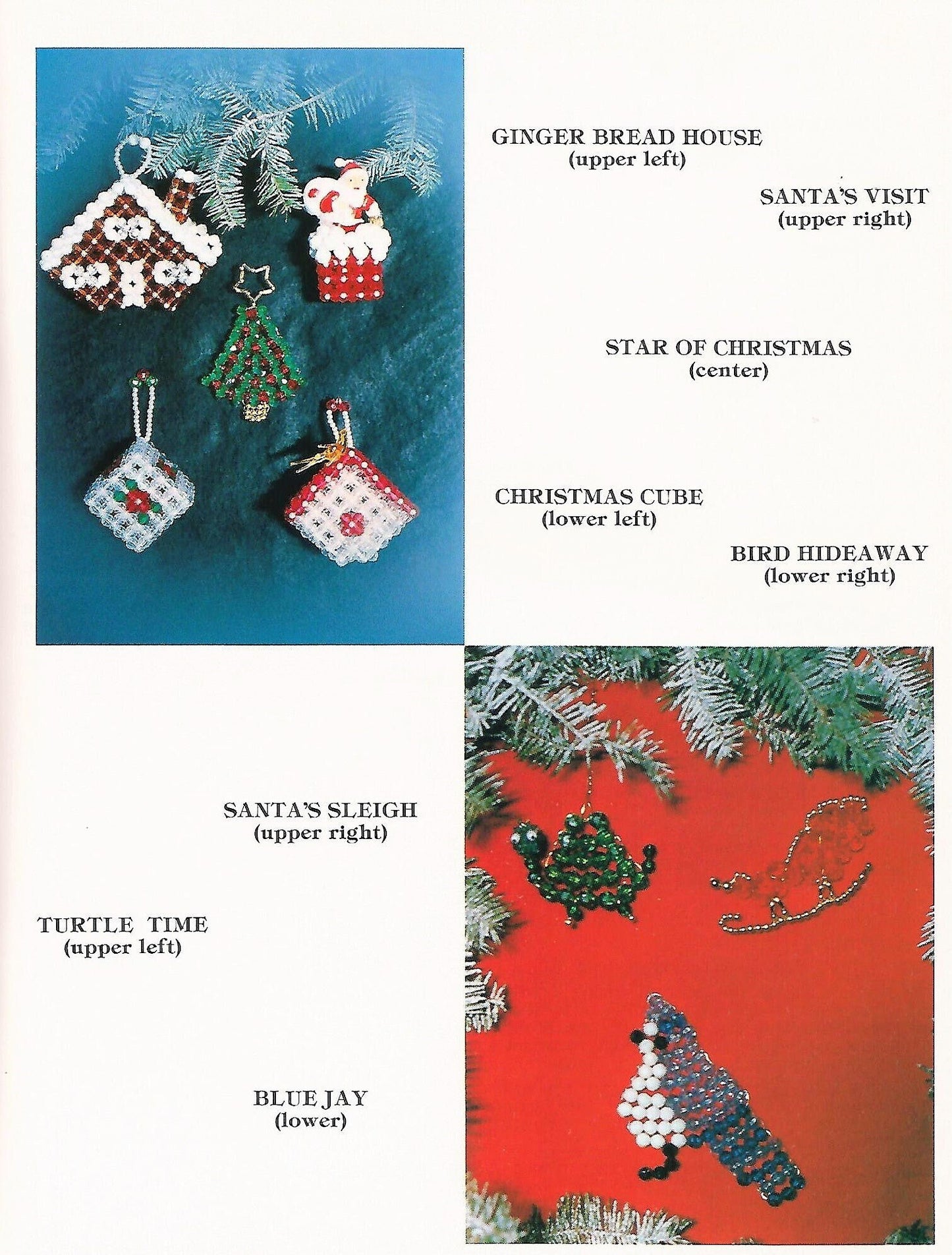 Vintage Beading Patterns Mini Christmas Bead Ornaments 18 Bead-O-Rama Designs PDF Instant Digital Download Mini Small Holiday Tree Trim