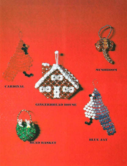 Vintage Beading Patterns Mini Christmas Bead Ornaments 18 Bead-O-Rama Designs PDF Instant Digital Download Mini Small Holiday Tree Trim