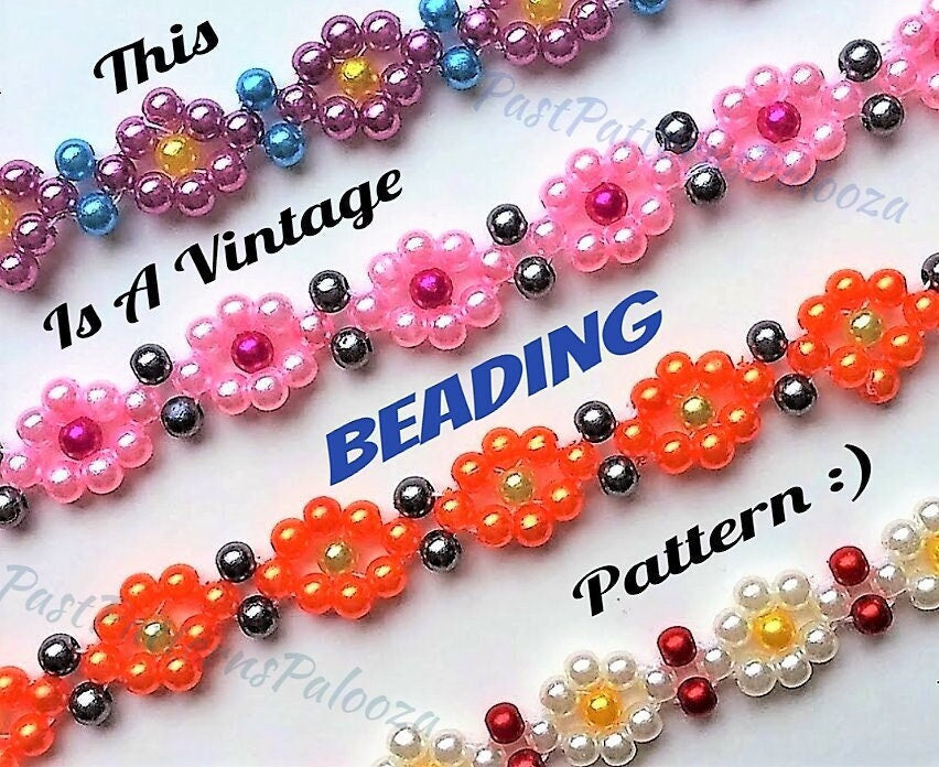 Vintage Christmas Beading Pattern 10" Pearl Bead Angel Tree Topper & Pearl Bell Ornament PDF Instant Digital Download Beaded Tree Trim Craft