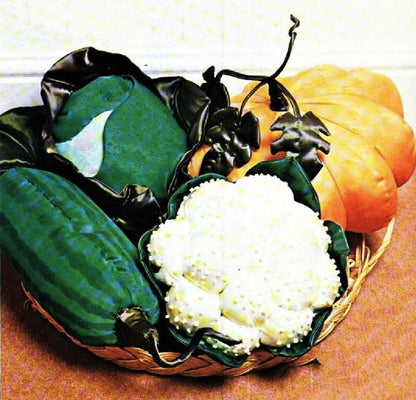 Vintage Sewing Pattern Realistic Garden Vegetables Cauliflower Pumpkin Cabbage Zucchini PDF Instant Download Soft Sculpture Fabric Veggies